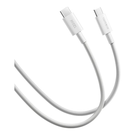 Xiaomi 2m USB4 6A USB-C To USB-C Braided Charging Cable White BHR087AGL