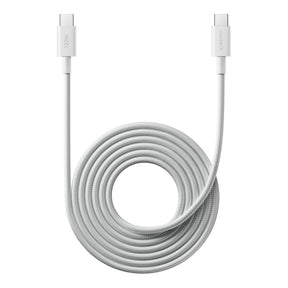 Xiaomi 2m USB4 6A USB-C To USB-C Braided Charging Cable White BHR087AGL