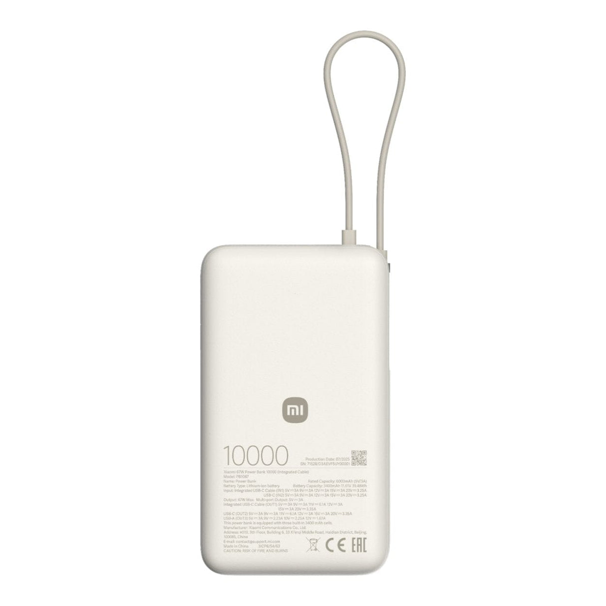 Xiaomi 67W 10000mAh Lithium-Ion Power Bank Tan BHR08O0GL