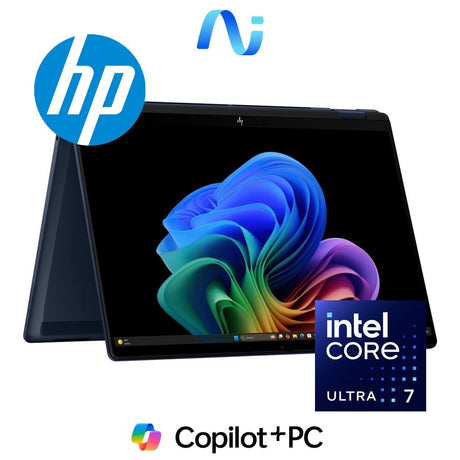 HP OmniBook X Flip 14-fm0007ni 14-inch 2K Next Gen AI 2-in-1 Laptop - Intel Core Ultra 7 256V 1TB SSD 16GB RAM Win 11 Home Atmospheric Blue