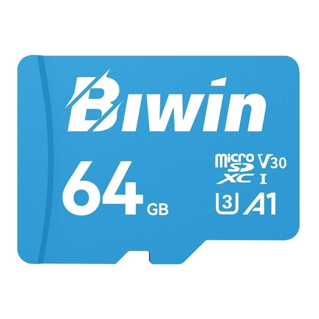 Biwin MS100 64GB UHS-I U3 V30 A1 microSDXC Memory Card BMMS100064G-RGX