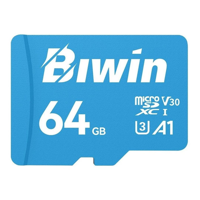 Biwin MS100 64GB UHS-I U3 V30 A1 microSDXC Memory Card BMMS100064G-RGX