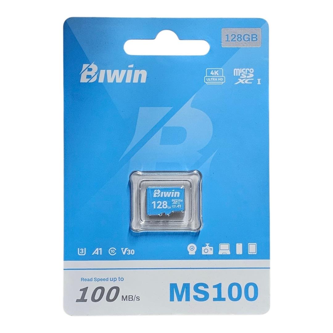 Biwin MS100 128GB UHS-I U3 V30 A1 microSDXC Memory Card BMMS100128G-RGX