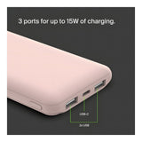 Belkin BoostCharge USB-C 15W 10,000mAh Power Bank - Rose Gold BPB011BTRG
