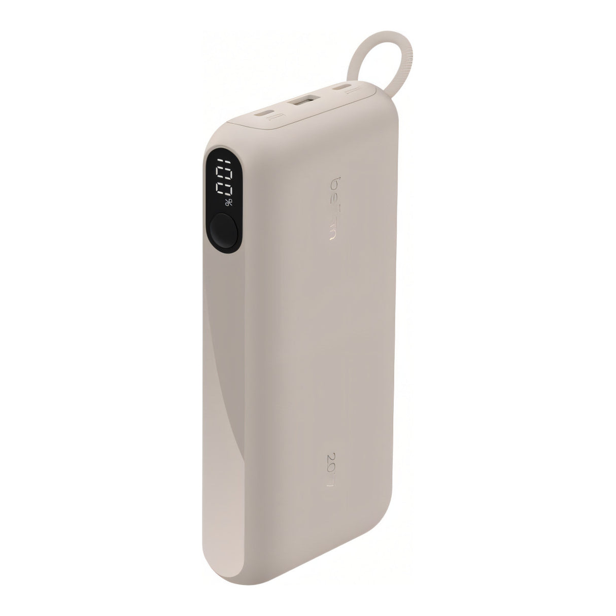 Belkin BoostCharge 20,000mAh 20W Slim USB-C Power Bank with Display - Sand BPB028HQSD