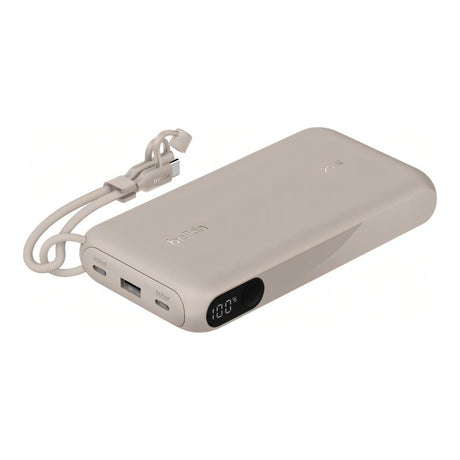 Belkin BoostCharge 20,000mAh 20W Slim USB-C Power Bank with Display - Sand BPB028HQSD