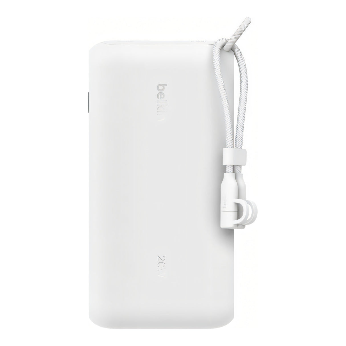 Belkin BoostCharge 20,000mAh 20W Slim USB-C Power Bank with Display - White BPB028HQWH