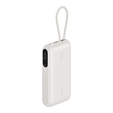 Belkin UltraCharge 10000mAh 45W Power Bank with Integrated USB-C Cable and Digital Display Sand BPB029HQSA