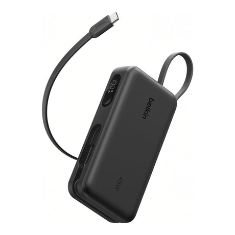 Belkin UltraCharge 10,000mAh 45W Power Bank with Integrated Cable and Display - Black BPB035HQBK