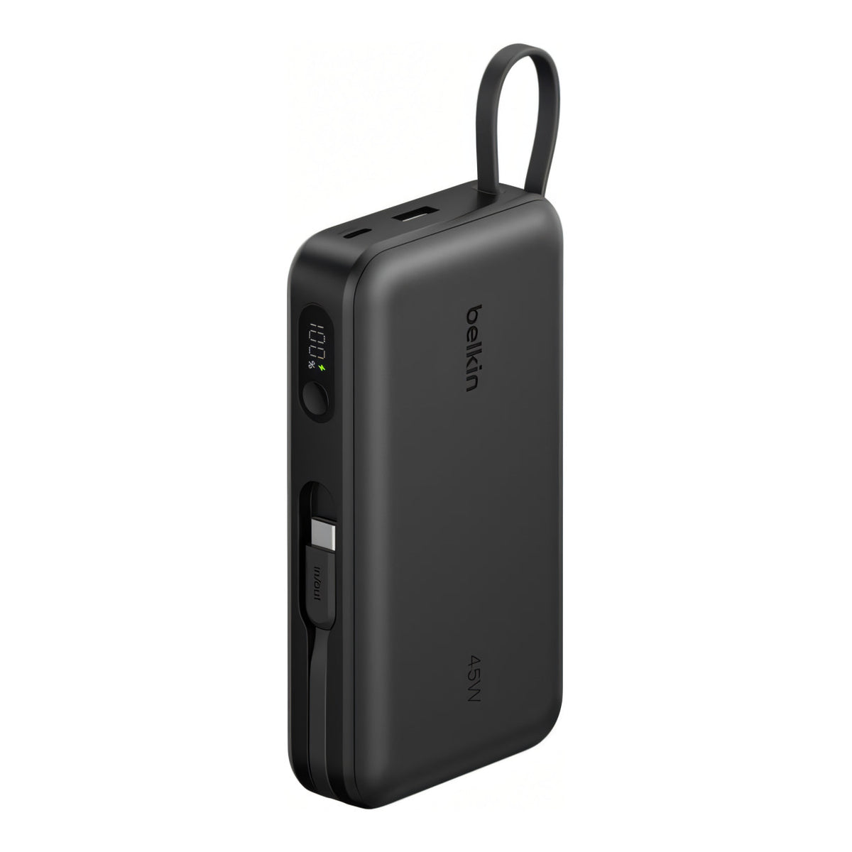 Belkin UltraCharge 20,000mAh 45W Power Bank with Integrated Cable and Display - Black BPB036HQBK
