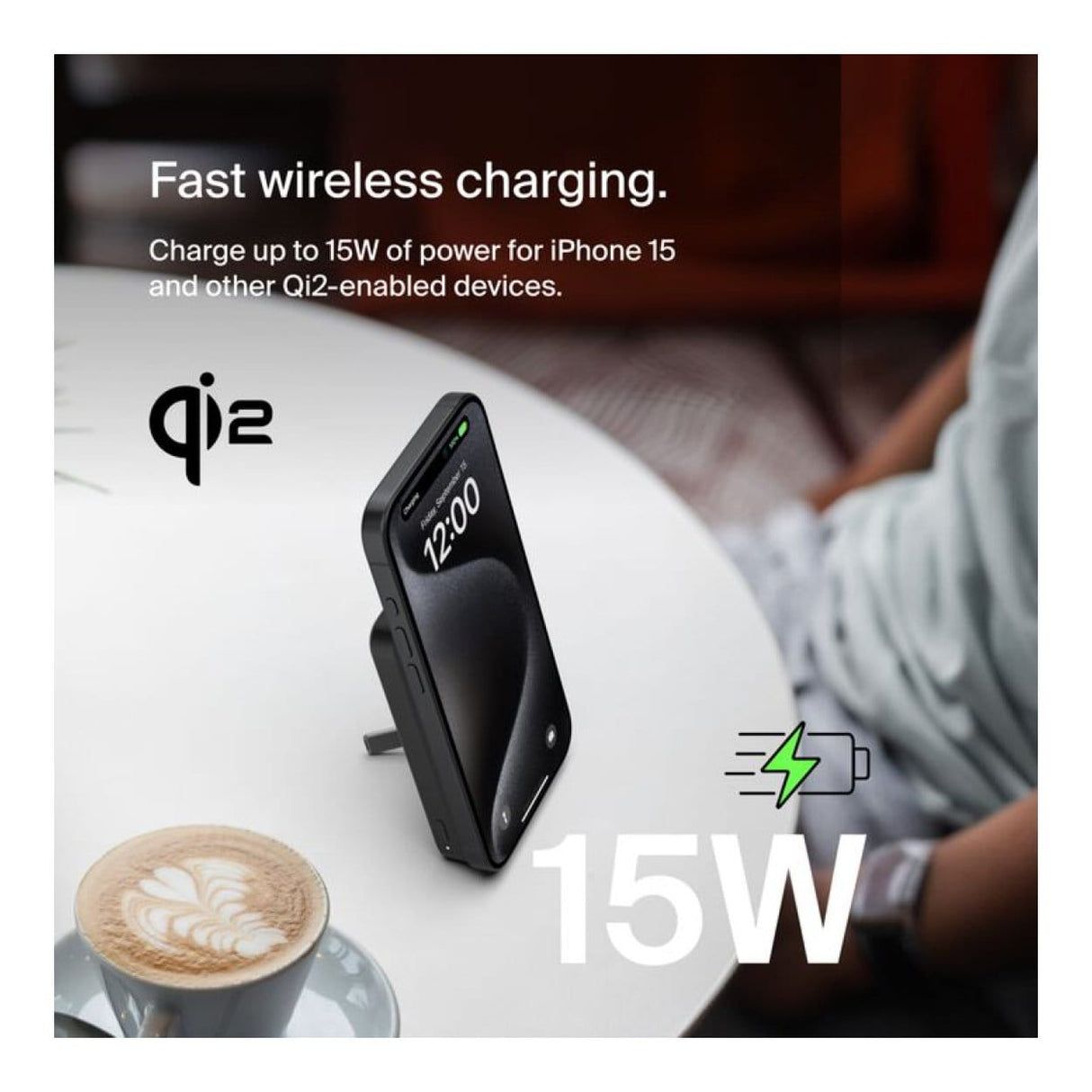 Belkin BoostCharge Pro 5000mAh Magnetic Powerbank with Qi2 Black BPD006BTBK