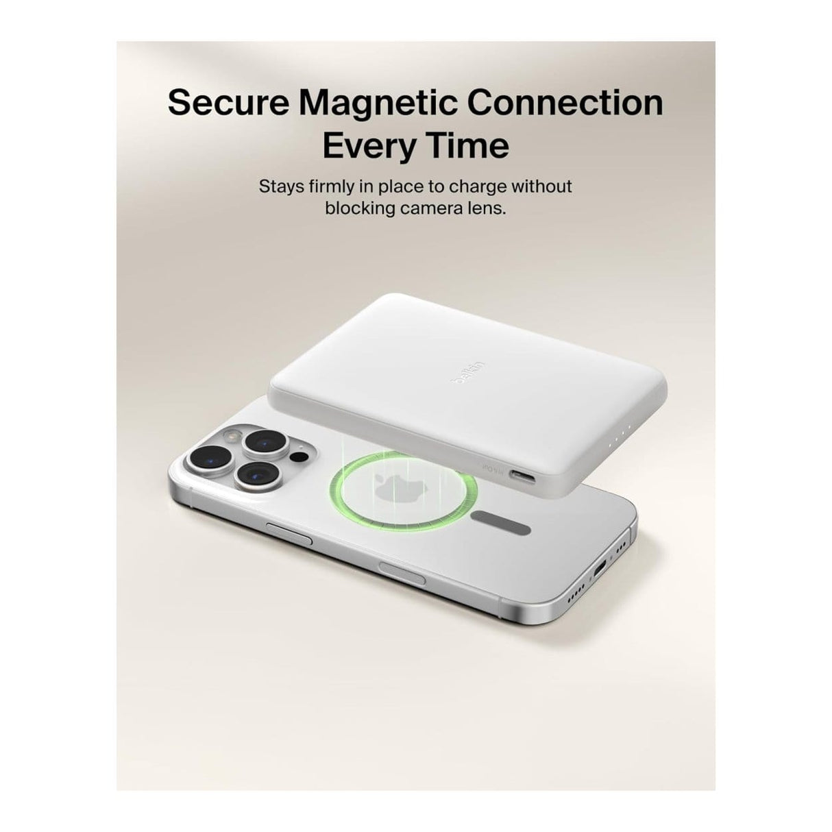 Belkin BoostCharge 5000mAh Slim Magnetic Powerbank White BPD010HQWH