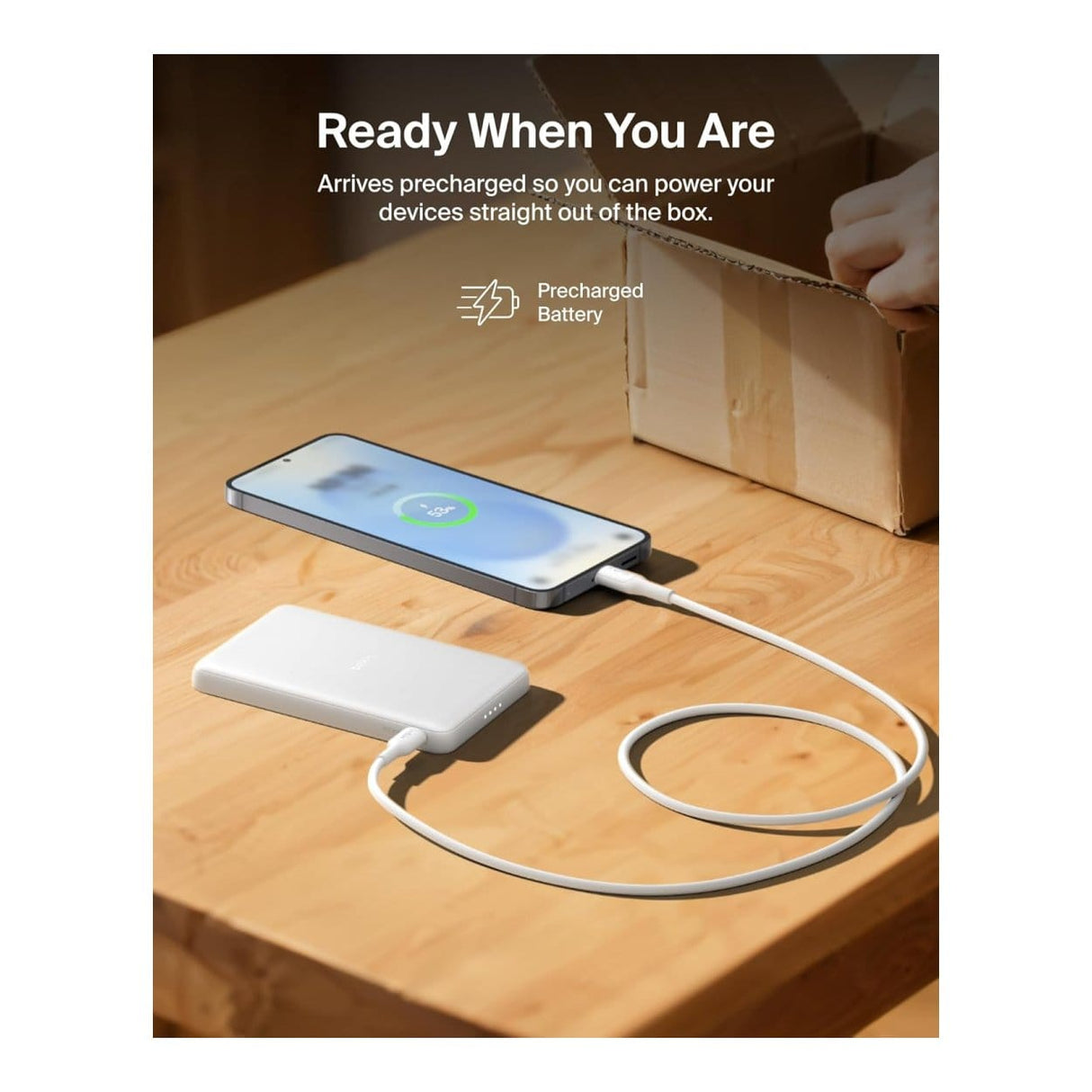 Belkin BoostCharge 5000mAh Slim Magnetic Powerbank White BPD010HQWH