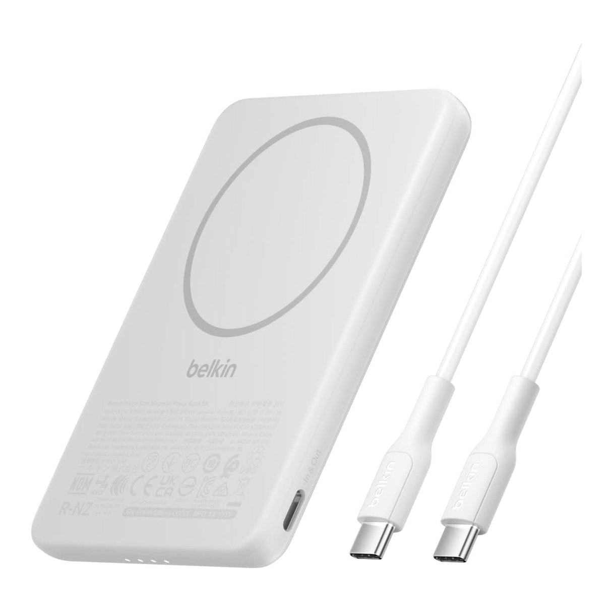Belkin BoostCharge 5000mAh Slim Magnetic Powerbank White BPD010HQWH