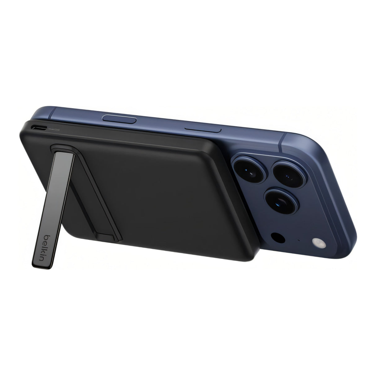 Belkin BoostCharge Qi2 5000mAh 15W Slim Magnetic Power Bank with Kickstand - Black BPD011HQBK