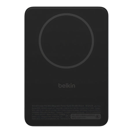 Belkin BoostCharge Qi2 5000mAh 15W Slim Magnetic Power Bank with Kickstand - Black BPD011HQBK