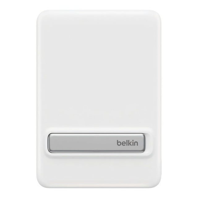 Belkin BoostCharge Qi2 5000mAh 15W Slim Magnetic Power Bank with Kickstand - White BPD011HQWH