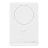 Belkin BoostCharge Qi2 5000mAh 15W Slim Magnetic Power Bank with Kickstand - White BPD011HQWH