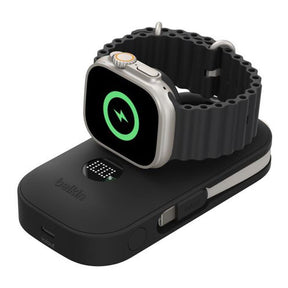 Belkin BoostCharge Pro 10000mAh 45W Power Bank with Apple Watch Charger and Integrated USB-C Cable Black BPD012HQBK