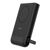 Belkin UltraCharge Pro 10000mAh Qi2 25W Magnetic Power Bank with Kickstand and Digital Display Black BPD014HQBK