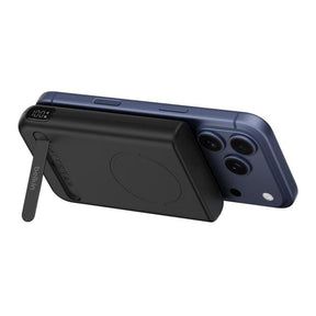 Belkin UltraCharge Pro 10000mAh Qi2 25W Magnetic Power Bank with Kickstand and Digital Display Black BPD014HQBK