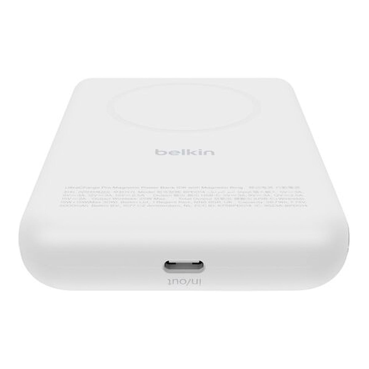 Belkin UltraCharge Pro 10000mAh Qi2 25W Magnetic Power Bank with Kickstand and Digital Display White BPD014HQWH