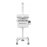 LinkQnet MED08-2 17-32-inch Monitor Arm Pneumatic Height-Adjustable Medical Cart with Drawers BRK-MED08-2