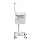 LinkQnet MED08-2 17-32-inch Monitor Arm Pneumatic Height-Adjustable Medical Cart with Drawers BRK-MED08-2