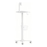 LinkQnet MED13-2 17-32-inch Monitor Mount Pneumatic Height-Adjustable Medical Cart BRK-MED13-2
