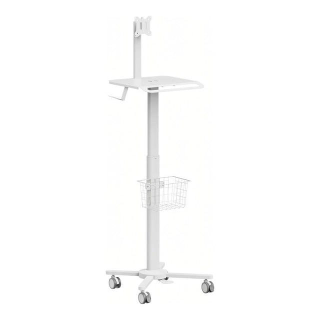 LinkQnet MED13-2 17-32-inch Monitor Mount Pneumatic Height-Adjustable Medical Cart BRK-MED13-2