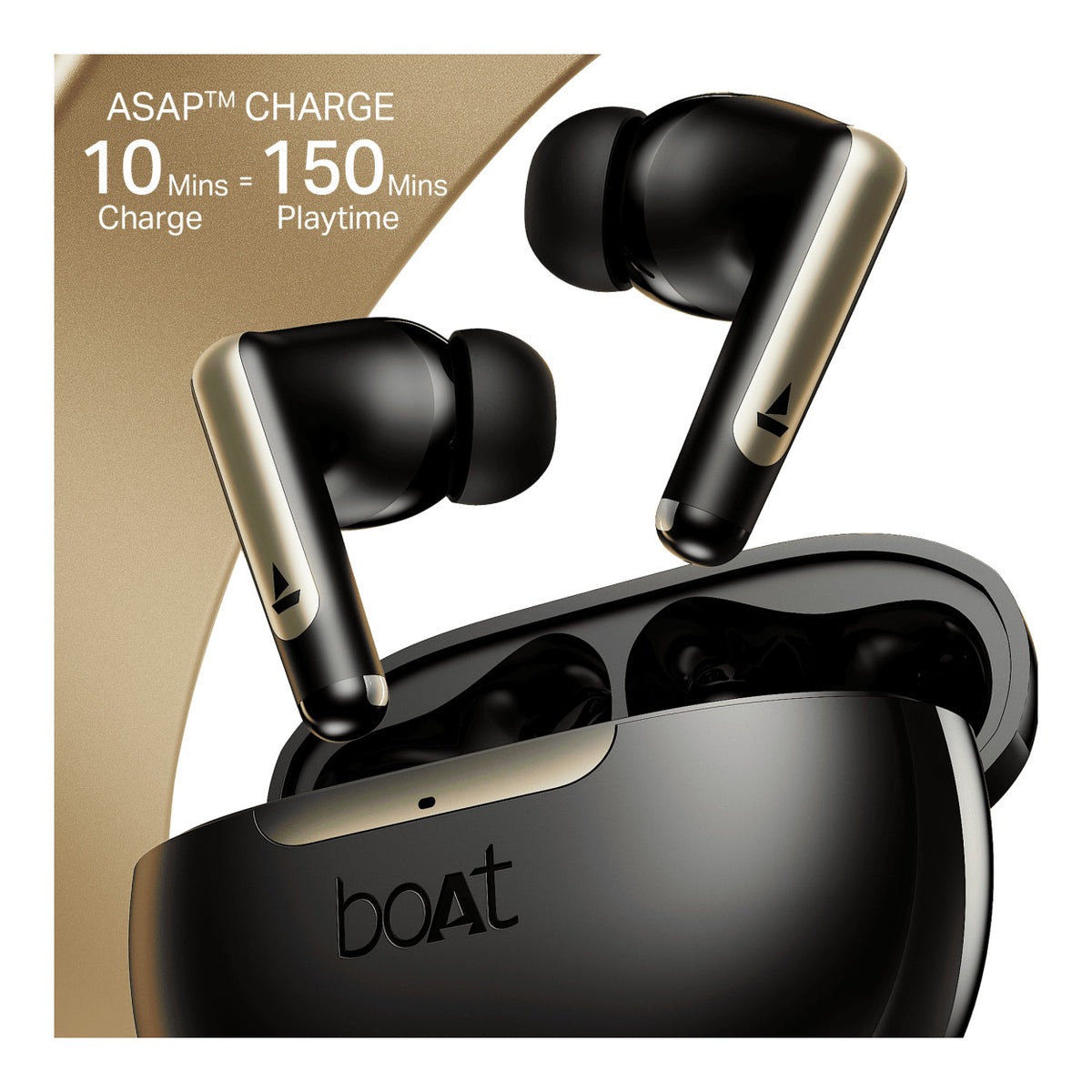 boAt Airdopes 141 Elite ANC Wireless Earbuds - Black BT-TWA-AIR141E-BK
