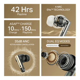 boAt Airdopes 141 Elite ANC Wireless Earbuds - White BT-TWA-AIR141E-WH