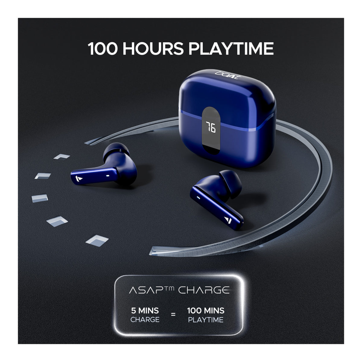 boAt Airdopes 121 Pro Plus Wireless Earbuds - Blue BT-TWS-AIR121PP-BL