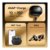 boAt Airdopes Supreme Wireless Earbuds - Classic Black BT-TWS-AIRSUP-BK