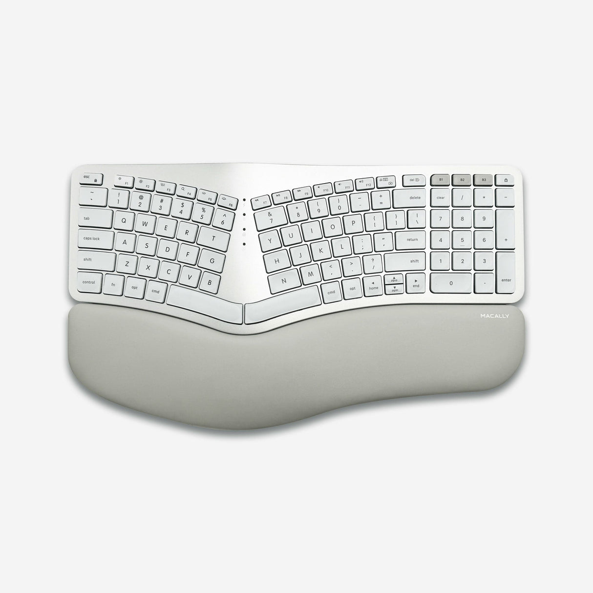 Macally Wireless Ergonomic Keyboard for Mac BTBLERGO2A
