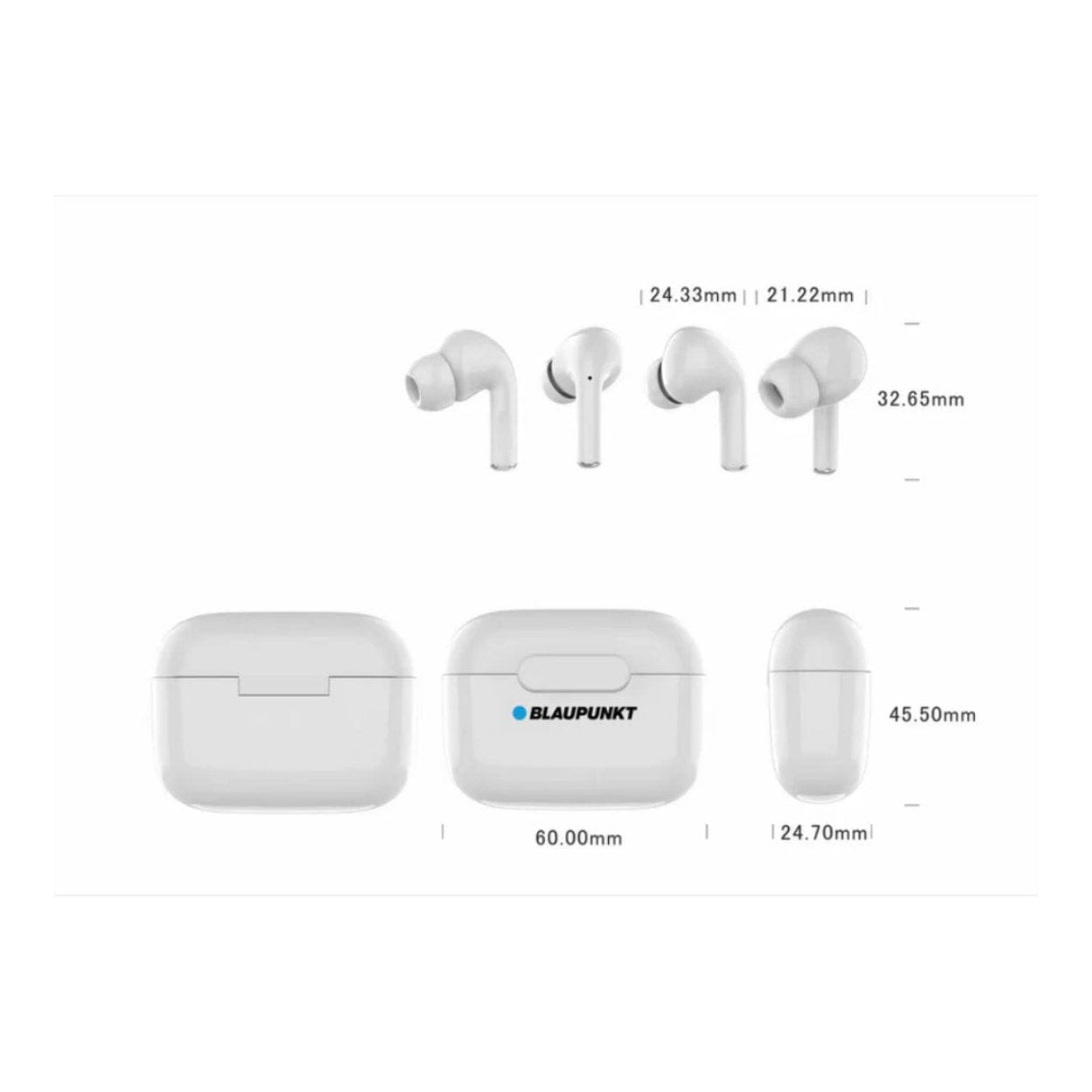 Blaupunkt TWS Bluetooth Earbuds White BTW652