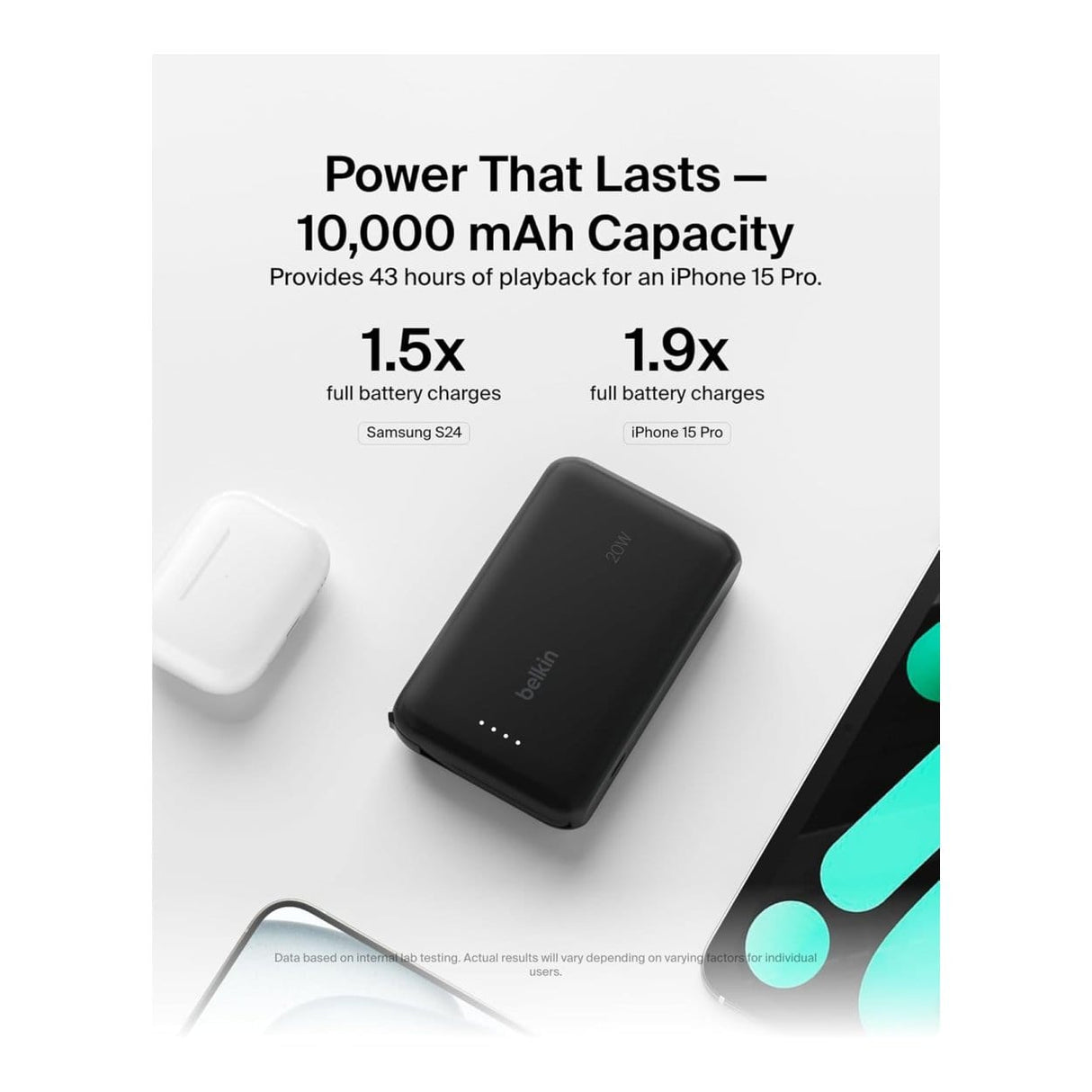 Belkin BoostCharge 10000 mAh Power Bank Black BU041KQBK
