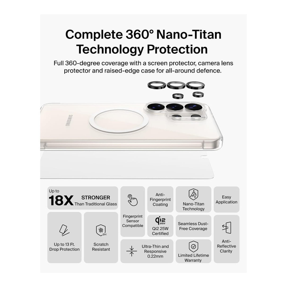 Belkin ScreenForce Titan 3-in-1 Protective Bundle for Samsung S26 Ultra BUA004HQ
