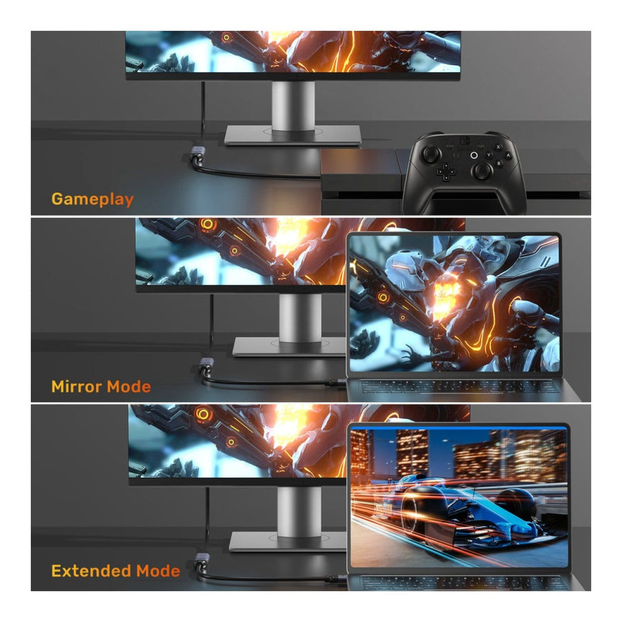 Unitek Ultra Stream 8K HDMI Male to Female Extension Cable 3m C11091AGY01-3M