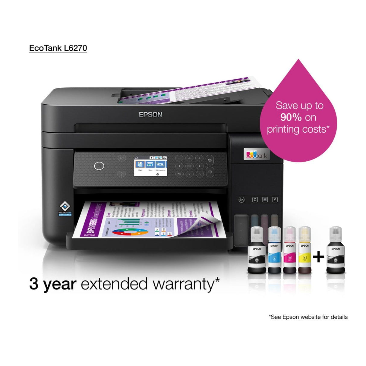 Epson L6370 CISMETA A4 Multifunctional Ecotank Colour Inkjet Printer C11CL43405