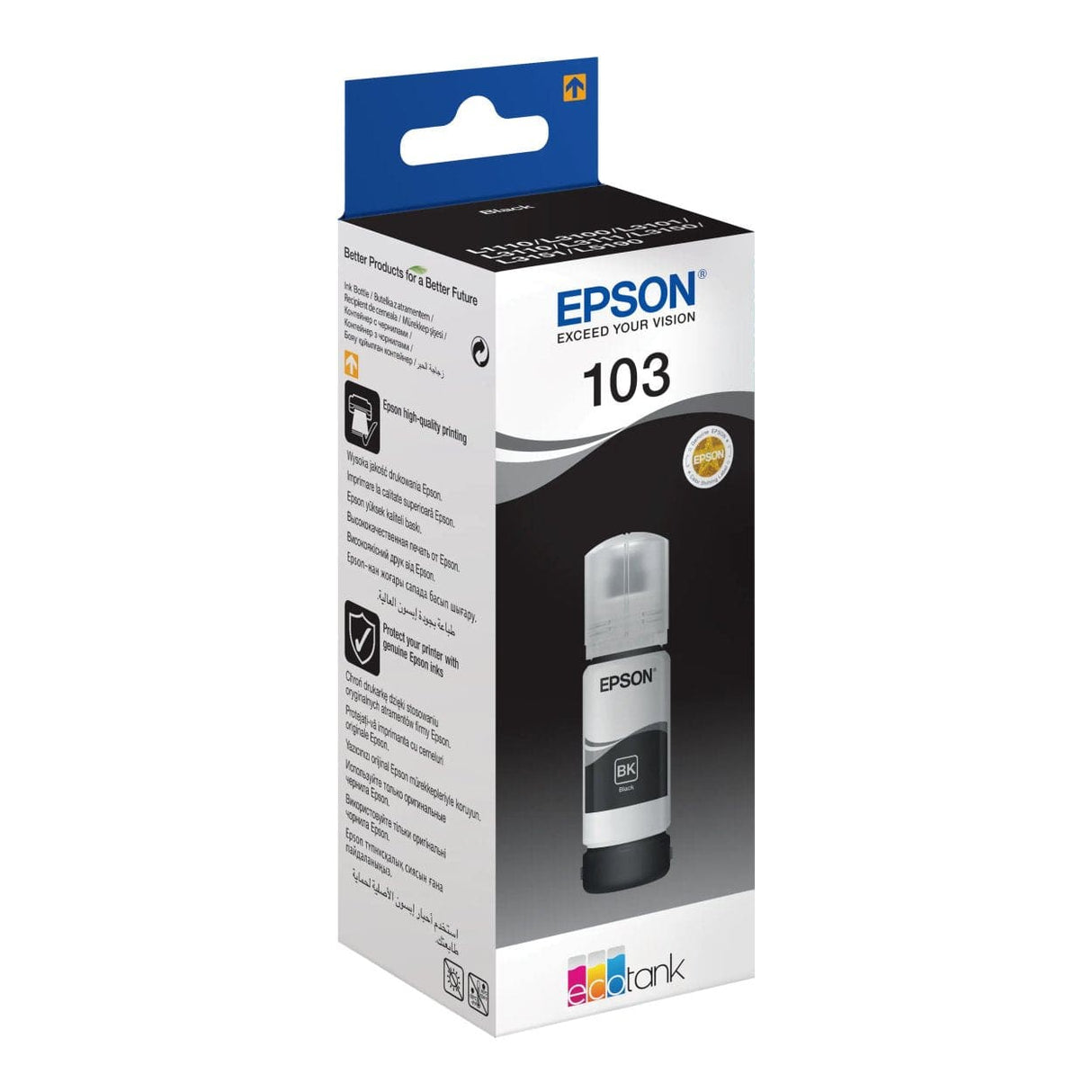 Epson 103 Ink Bottle Black EcoTank Original 65ml Single-pack C13T00S14A