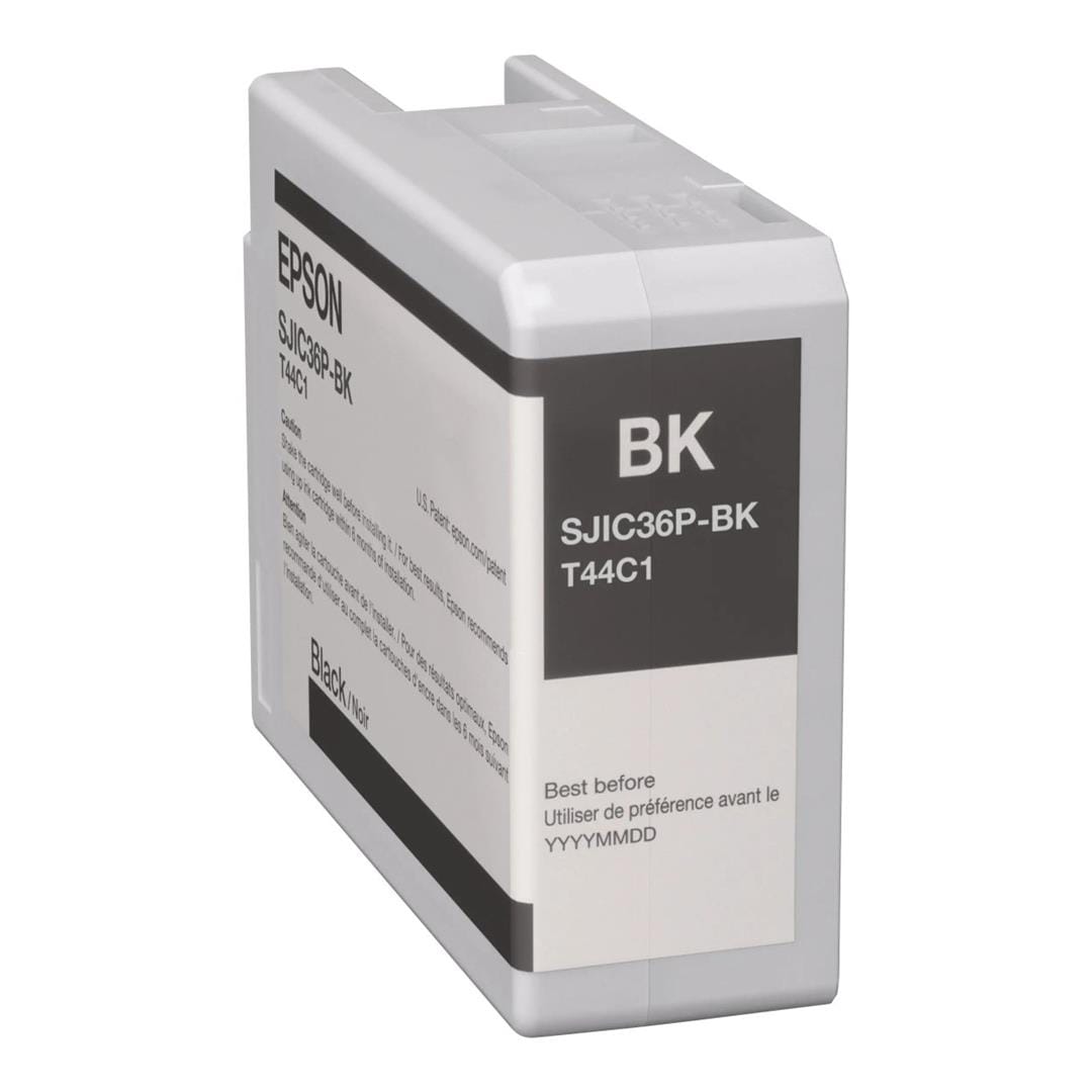 Epson Black SJIC36P-K Ink Cartridge C13T44C140 - Original 80ml for ColorWorks - Single Pack