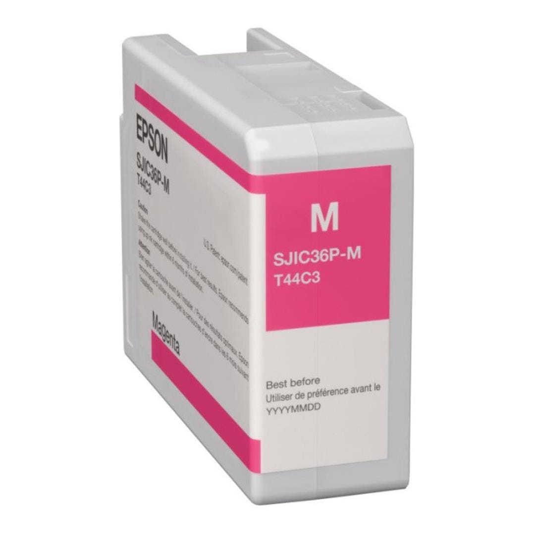 Epson Magenta SJIC36P-M Ink Cartridge C13T44C340 - Original 80ml for ColorWorks - Single Pack