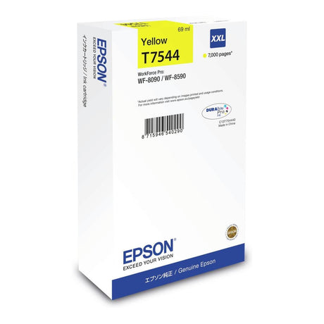 Epson T7544 XXL Yellow Extra High Yield Ink Cartridge Original C13T754440 Single-pack