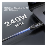 Unitek 2m 40GBPS 240W USB4 USB-C Cable C14100ABK01-2M