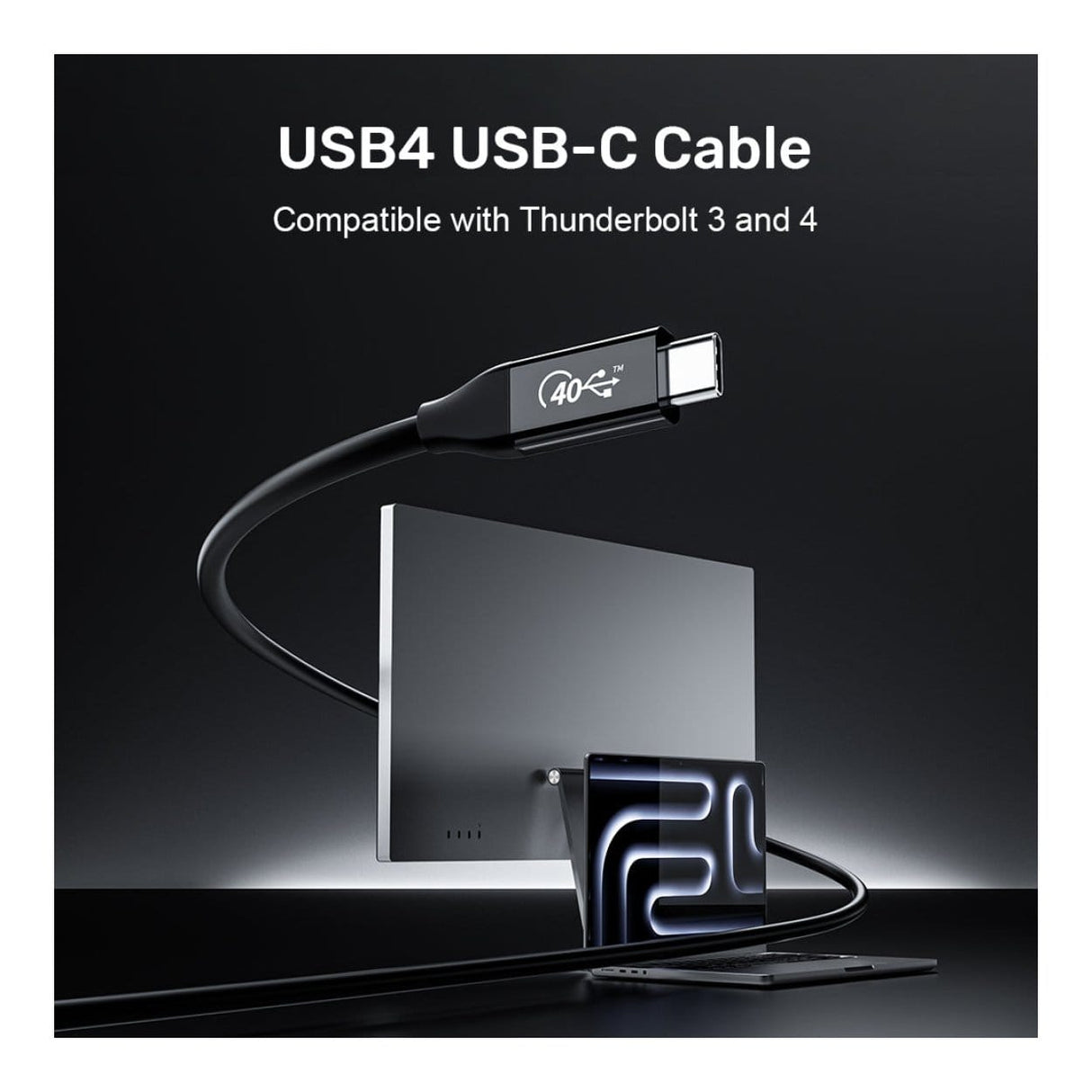 Unitek 2m 40GBPS 240W USB4 USB-C Cable C14100ABK01-2M