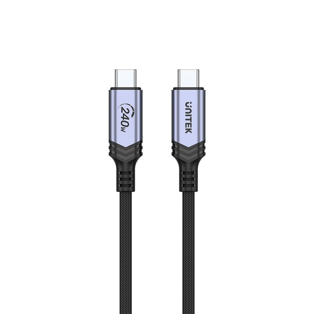 Unitek 2m USB-C Braided Charging Cable C14110GY-2M