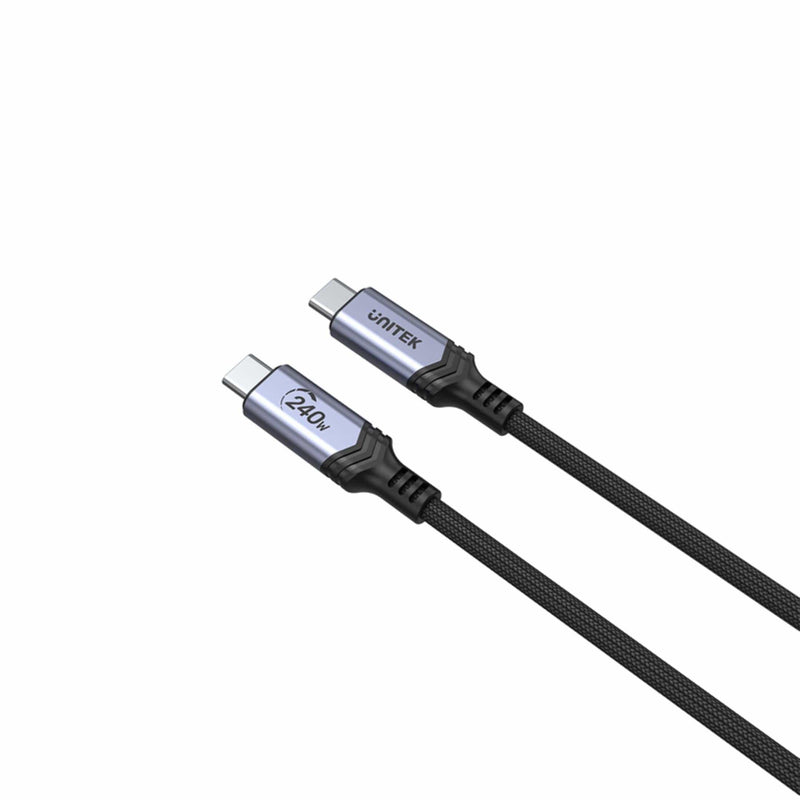 Unitek 2m USB-C Braided Charging Cable C14110GY-2M