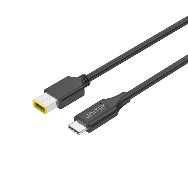 Unitek 65W Type-C to Rectangle DC Charging Cable 1.8m for Lenovo Noteb ...
