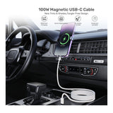 Unitek 100W Type-C Male to Male Magnetic Cable 1m Cream Latte C14141ACL01-1M